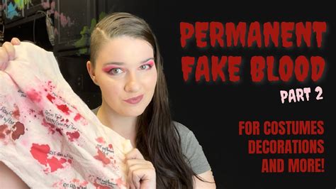 permanent fake blood for clothes|permanent faux blood.